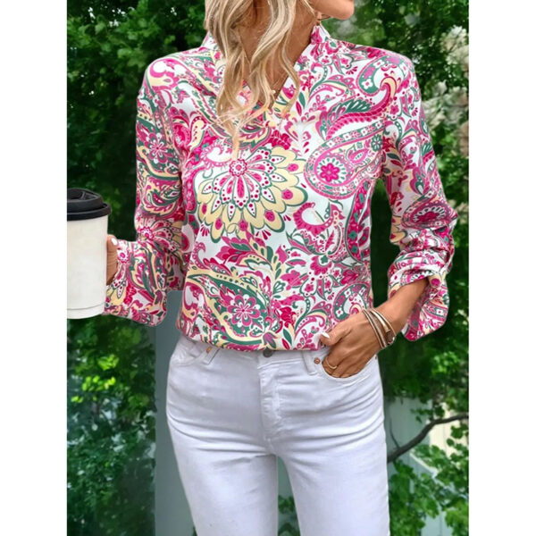 Long Sleeve Business Casual Blouse/Summer Tee Shirt - Image 4