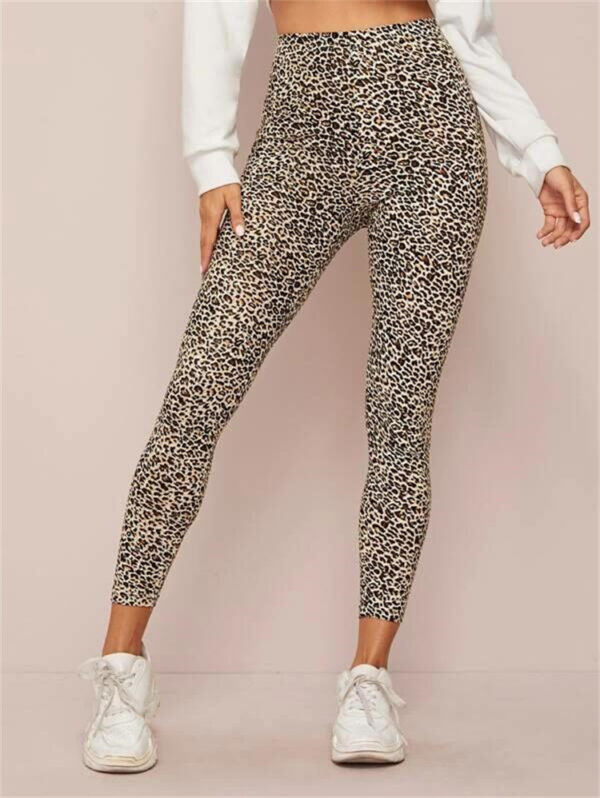 Printed High Waist Yoga Pants - Image 3