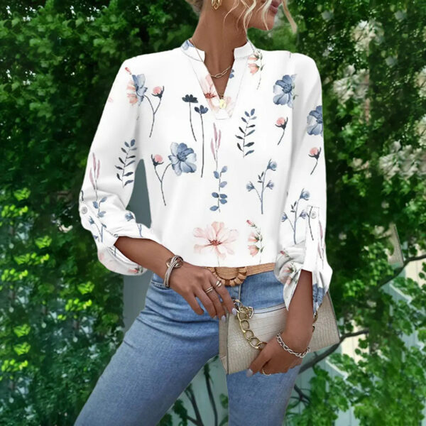 Long Sleeve Business Casual Blouse/Summer Tee Shirt - Image 3