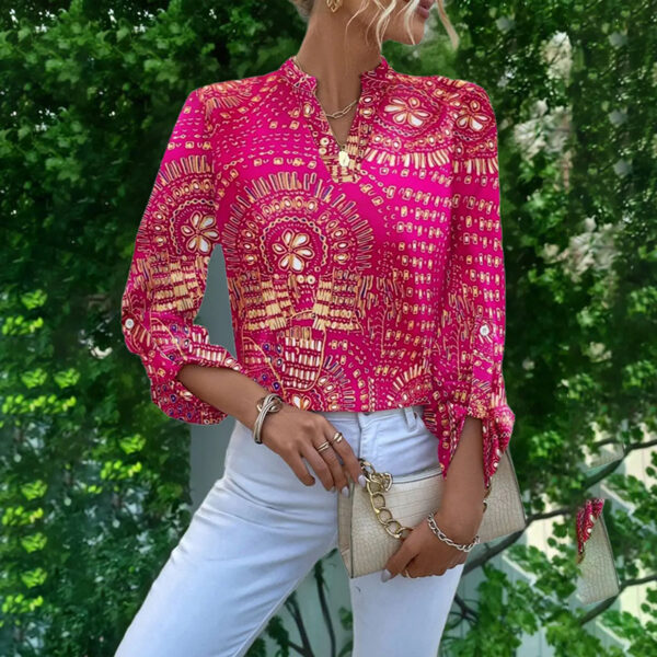 Long Sleeve Business Casual Blouse/Summer Tee Shirt - Image 8