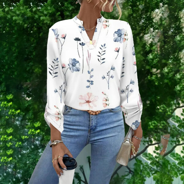 Long Sleeve Business Casual Blouse/Summer Tee Shirt - Image 5