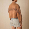 Shoulder Down Tassel-Trimmed Casual Jacket - Image 4