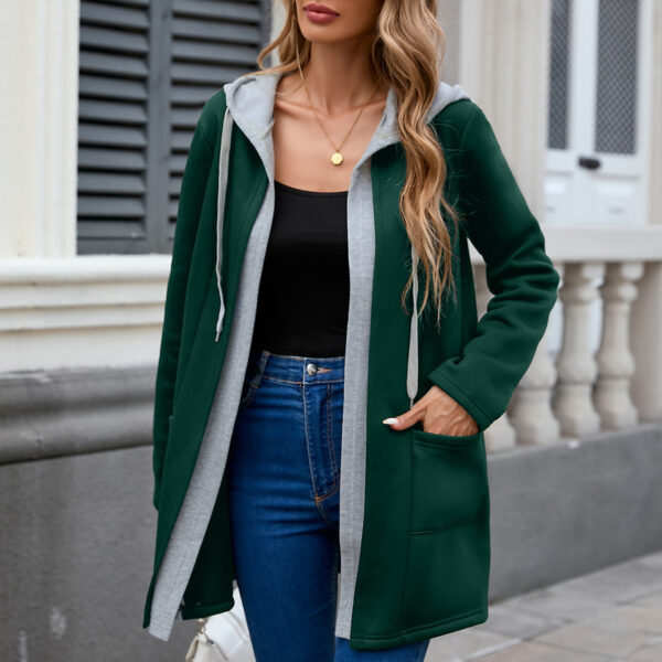 Autumn And Winter Casual Contrast Color - Fake Two Pieces - Image 7
