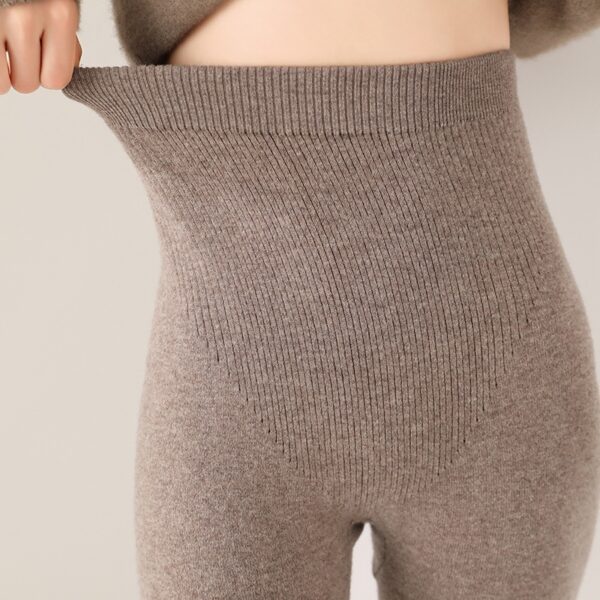 Warm Seamless Wool Knitted High Waist Leggings- All-matching - Image 3