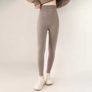 Warm Seamless Wool Knitted High Waist Leggings- All-matching