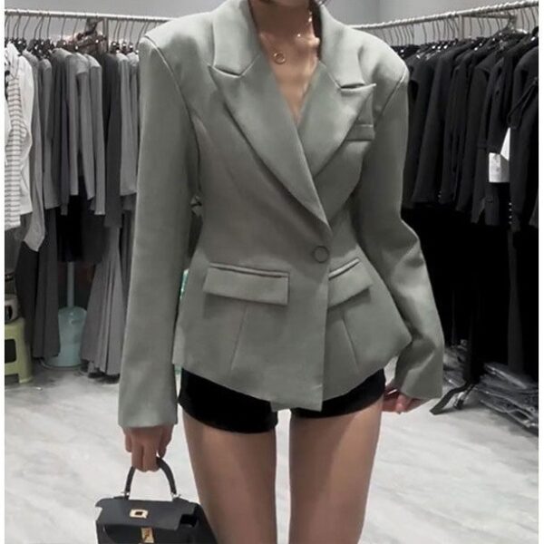 Solid Color Temperament Coat - Image 2