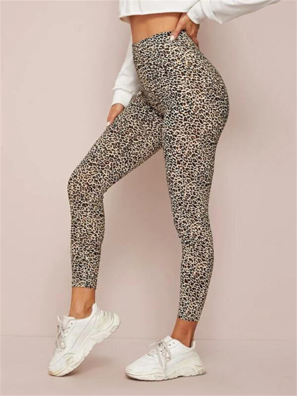 Printed High Waist Yoga Pants - Image 4