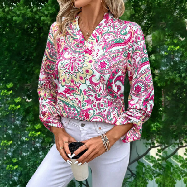 Long Sleeve Business Casual Blouse/Summer Tee Shirt - Image 10