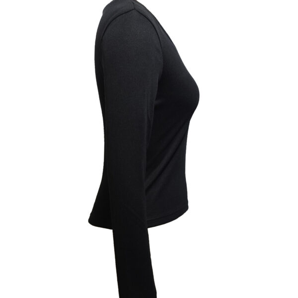 Hollowed Out V-neck Solid Color Knitted Cardigan - Image 3