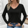 Collar Embroidered Lace V-neck Top - Image 4
