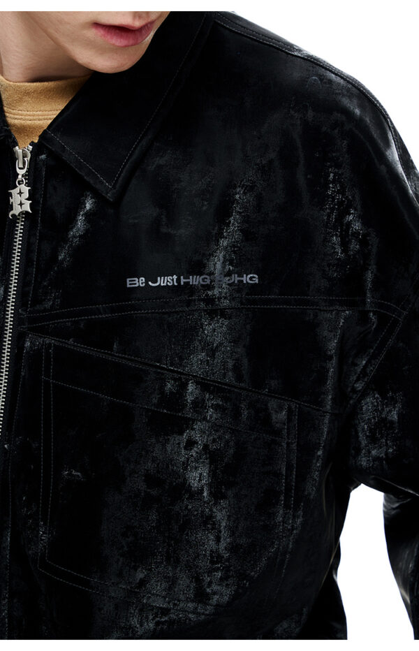 pu leather coat